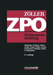 ZPO Zivilprozessordnung, 34. Auflage 2022